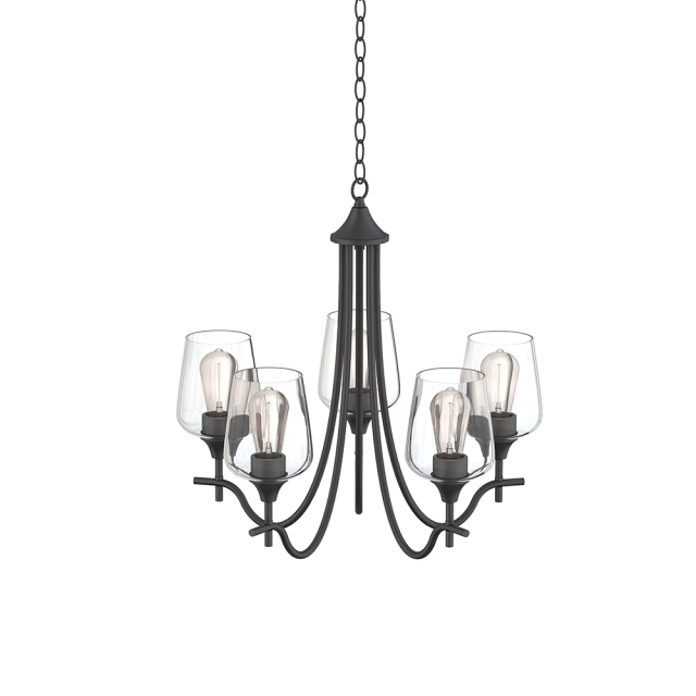 Traditional Modern Empire Candle Style Wine Glass Chandelier With Curved Arm Design For Living Room Dining Room Bedroom