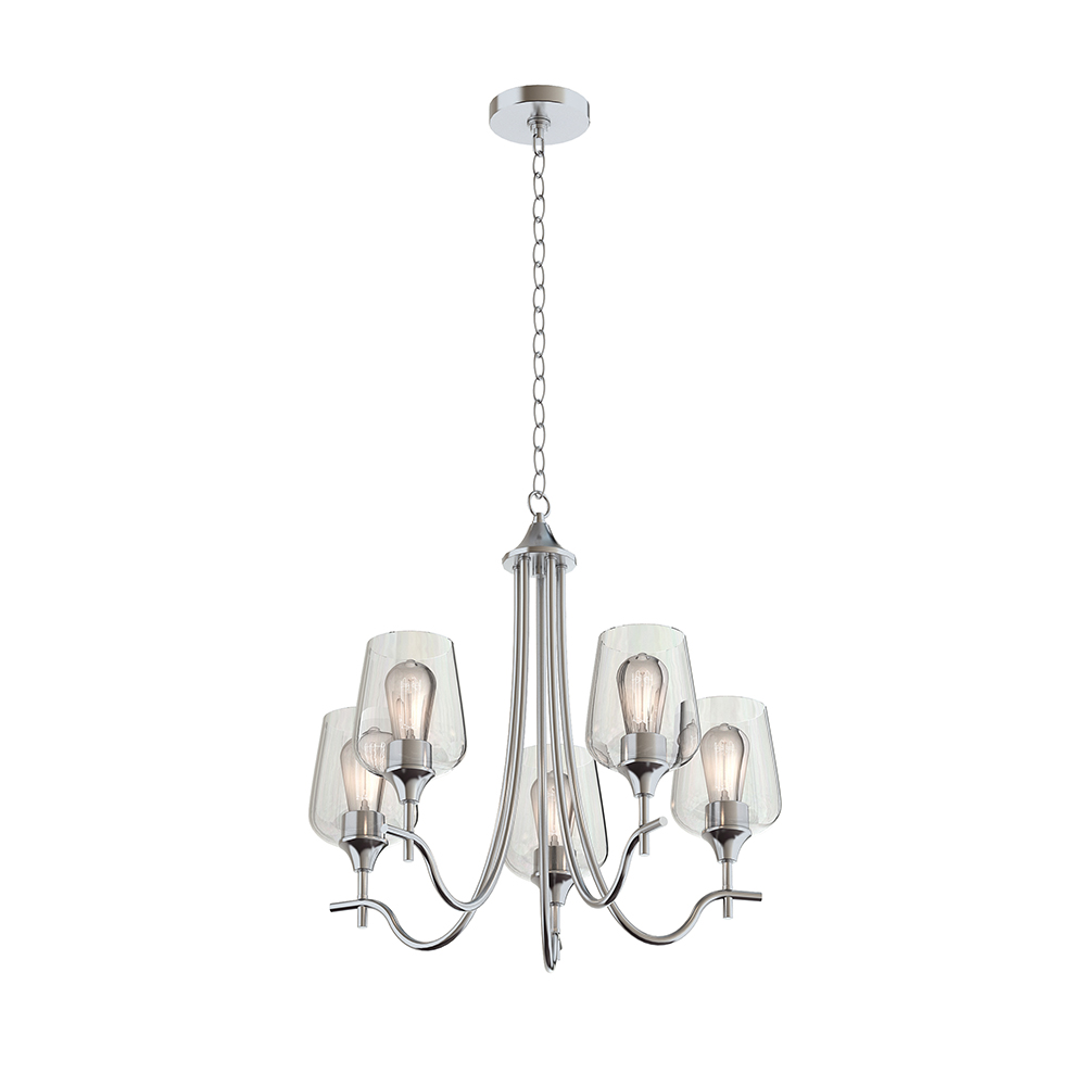 Traditional Modern Empire Candle Style Wine Glass Chandelier With Curved Arm Design For Living Room Dining Room Bedroom