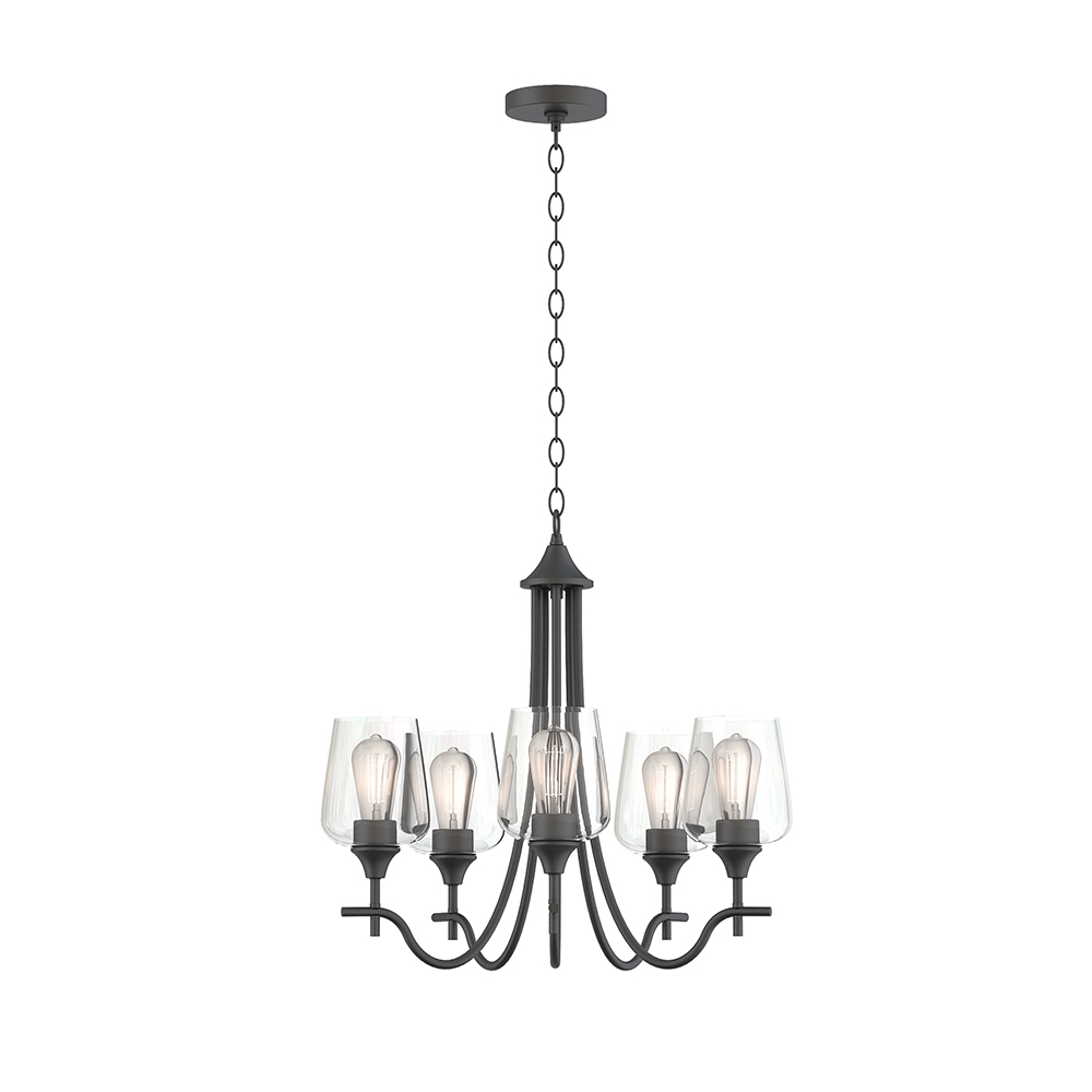 Traditional Modern Empire Candle Style Wine Glass Chandelier With Curved Arm Design For Living Room Dining Room Bedroom