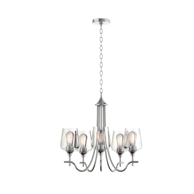 Traditional Modern Empire Candle Style Wine Glass Chandelier With Curved Arm Design For Living Room Dining Room Bedroom