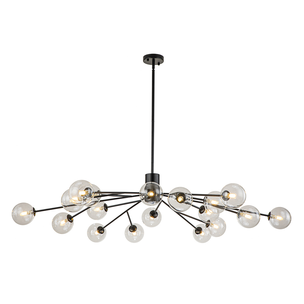 12/15/18-Light Contemporary Modern Sputnik Glass Globe Bubble Chandelier for Restaurant/ Living Room/ Bedroom/ Dining Table