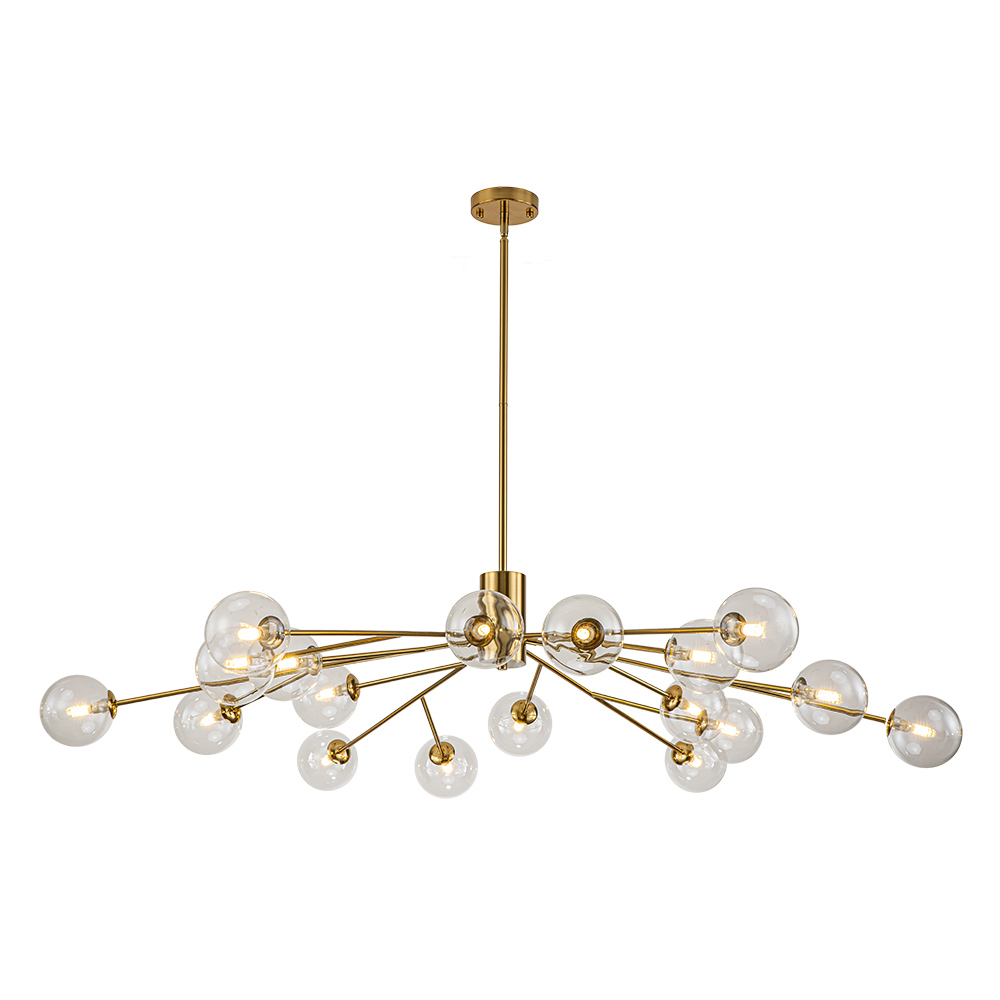 12/15/18-Light Contemporary Modern Sputnik Glass Globe Bubble Chandelier for Restaurant/ Living Room/ Bedroom/ Dining Table