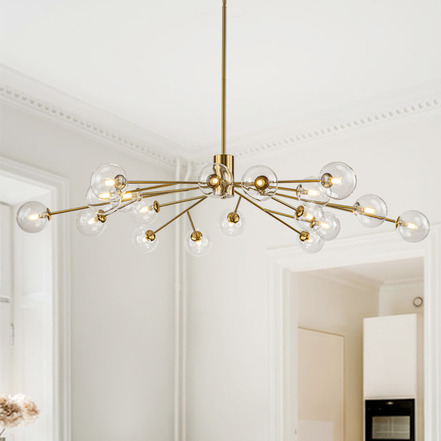 12/15/18-LIght Contemporary Modern Sputnik Glass Globe Bubble Chandelier for Restaurant/ Living Room/ Bedroom/ Dining Table