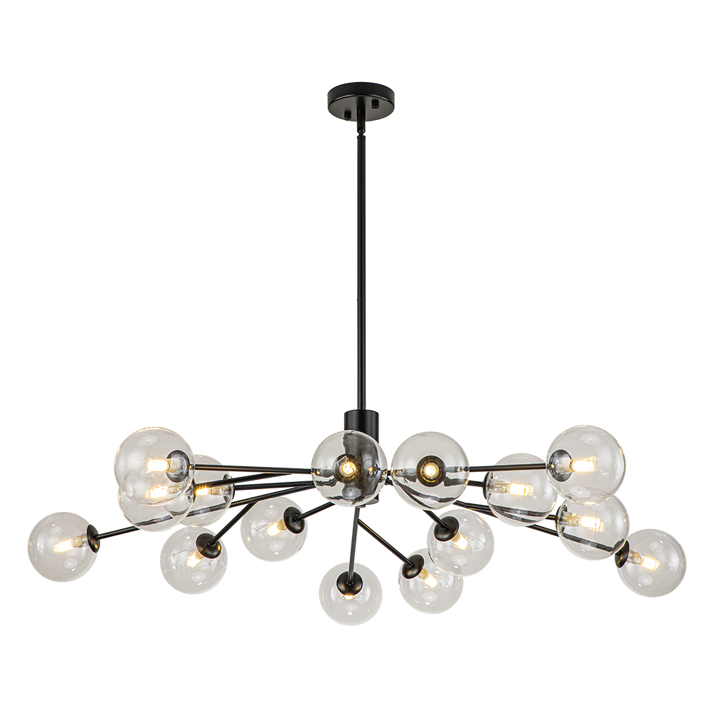 12/15/18-Light Contemporary Modern Sputnik Glass Globe Bubble Chandelier for Restaurant/ Living Room/ Bedroom/ Dining Table