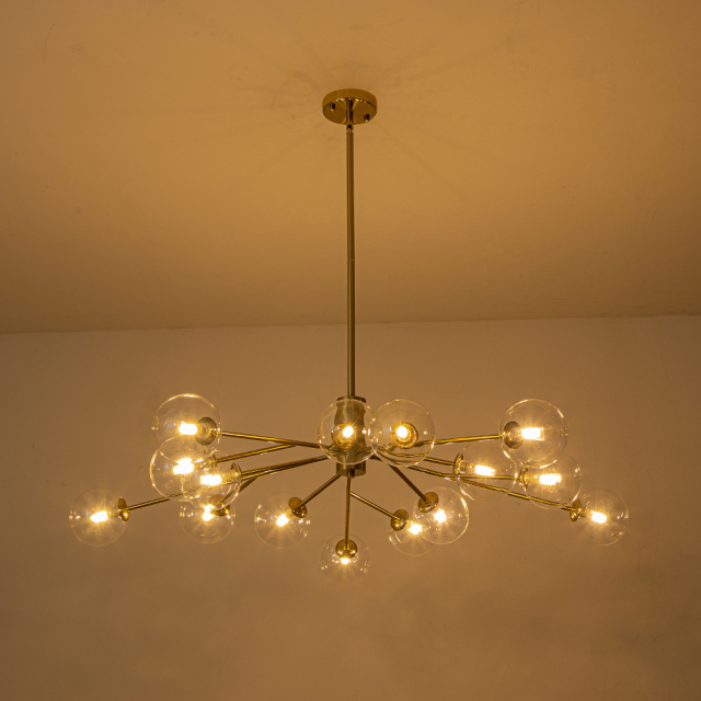 12/15/18-LIght Contemporary Modern Sputnik Glass Globe Bubble Chandelier for Restaurant/ Living Room/ Bedroom/ Dining Table