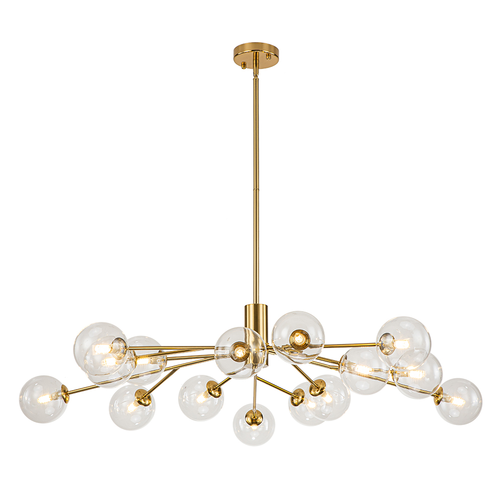 12/15/18-Light Contemporary Modern Sputnik Glass Globe Bubble Chandelier for Restaurant/ Living Room/ Bedroom/ Dining Table