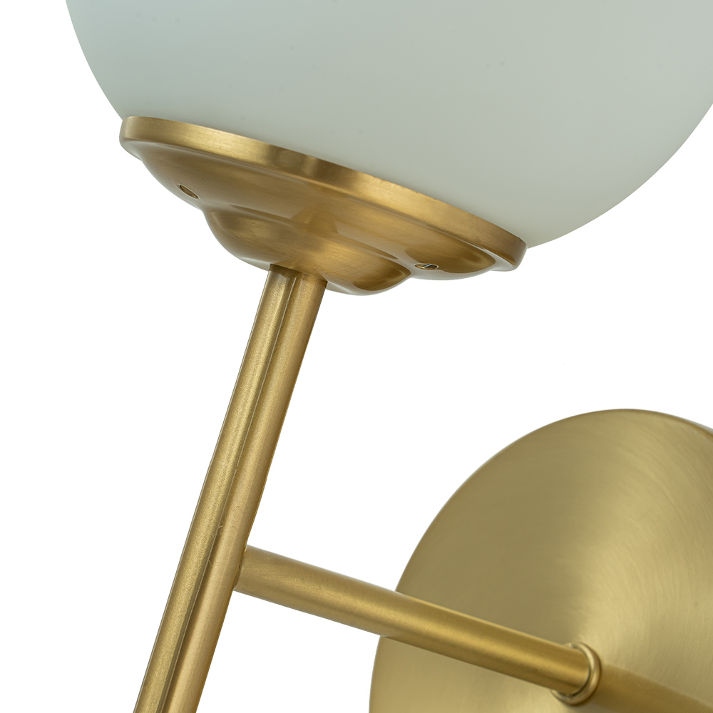 Minimalist Modern Single Light Wall Lamp Brass Glass Globe Wall Sconces ...