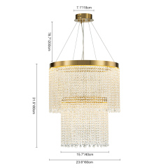 Glam Modern Luxury Crystal Dimmable LED Chandelier in Tassel Style for Living Room/ Dining Room/ Restaurant/ Bedroom