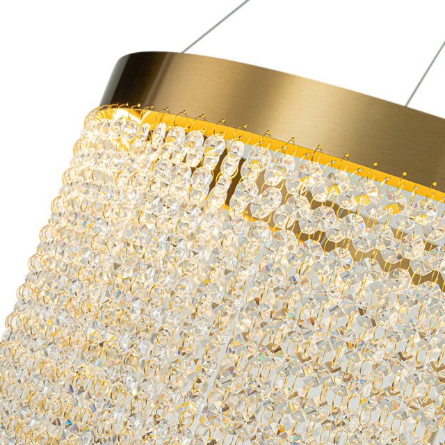 Glam Modern Luxury Crystal Dimmable LED Chandelier in Tassel Style for Living Room/ Dining Room/ Restaurant/ Bedroom