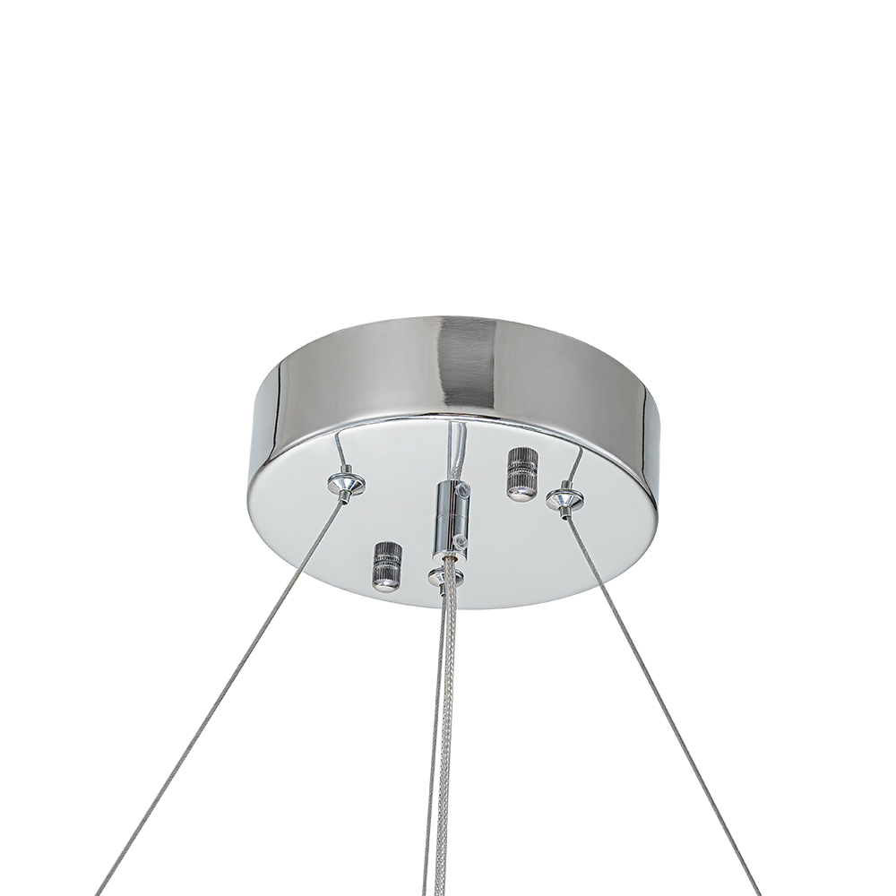 Glam Modern Circular Round Dimmable LED Chandelier in Luxury Crystal Design for Living Room/ Dining Room/ Restaurant/ Bedroom