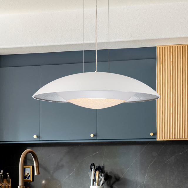 Dimmable Modern Saucer UFO LED Pendant Light Hanging Light in Acrylic Diffuser Bedroom/ Kitchen/ Living Room/ Breakfast Table