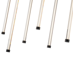Dimmable LED Modern Black Linear Island Chandelier in 3000K Warm White for Bedroom Living Room Dining Room Home Ofiice