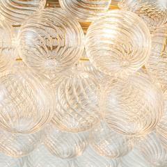 Glam Modern Cluster Grape Bubble Chandelier Clear Glass Sputnik Hanging Light Fixture for Dining Room Living Room Bedroom