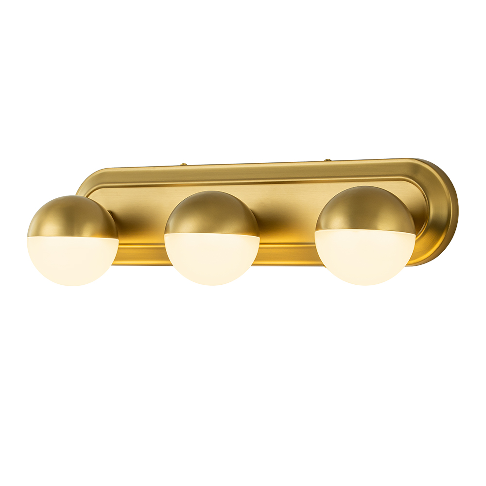Modern Brushed Brass Spherical Geometry Wall Sconces Wall Lights Over Mirror Bathroom Vanity Light for Entryway/ Living Room/ Bedroom