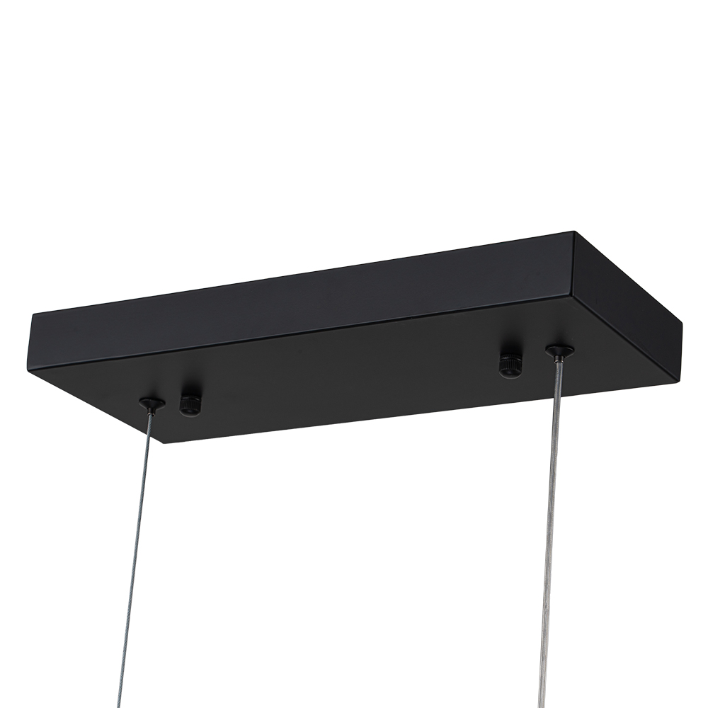Dimmable Modern Farmhouse LED Walnut Pendant Light Vertical Linear Pendant Lamp for Living Room/ Dining Room/ Kitchen Island