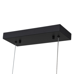 Dimmable Modern Farmhouse LED Wood Pendant Light Vertical Linear Pendant Lamp for Living Room/ Dining Room/ Kitchen Island