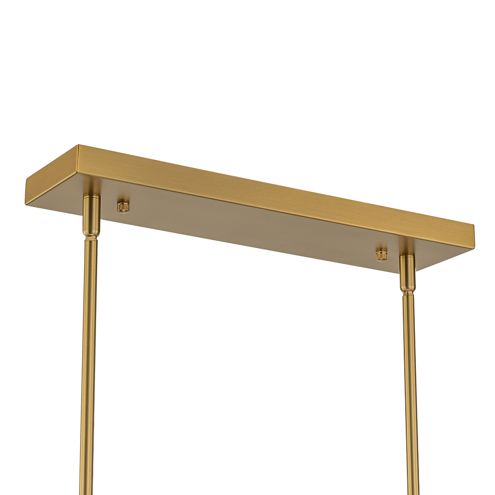 12-Light Modern Mid-century Linear Design Island Chandelier in Brass Bubble Hanging Light for Dining Table Kitchen Home Office