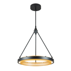 Dimmable Minimalist Modern Circular Round Shape LED Warm White Hollow Pendant Lighting for Living Room Hallway Home Office