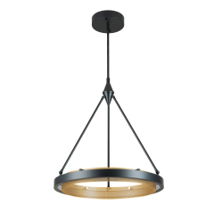 Dimmable Minimalist Modern Circular Round Shape LED Warm White Hollow Pendant Lighting for Living Room Hallway Home Office