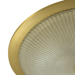 Modern Brass 3-Light Flush Mount Ceiling Light in Glass Bowl Shape