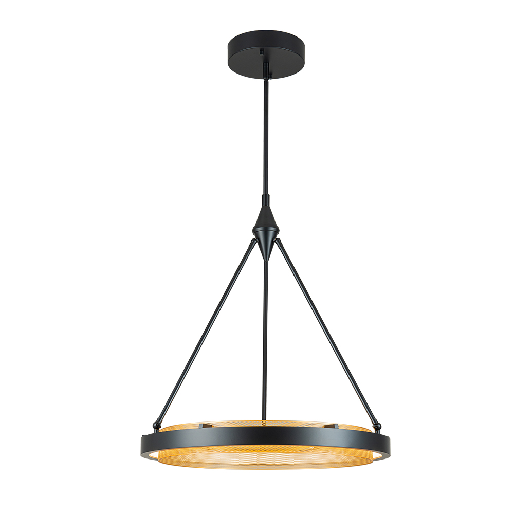 Dimmable Minimalist Modern Circular Round Shape LED Warm White Hollow Pendant Lighting for Living Room Hallway Home Office