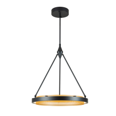 Dimmable Minimalist Modern Circular Round Shape LED Warm White Hollow Pendant Lighting for Living Room Hallway Home Office