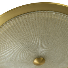 Modern Brass 3-Light Flush Mount Ceiling Light in Glass Bowl Shape