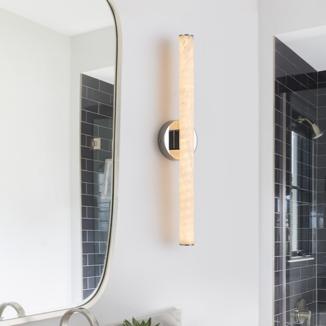 Dimmable Modern LED Bathroom Vanity Light Linear Tube Wall Sconce in 3000K Warm Light for Dressing Room/ Kitchen/ Hallway