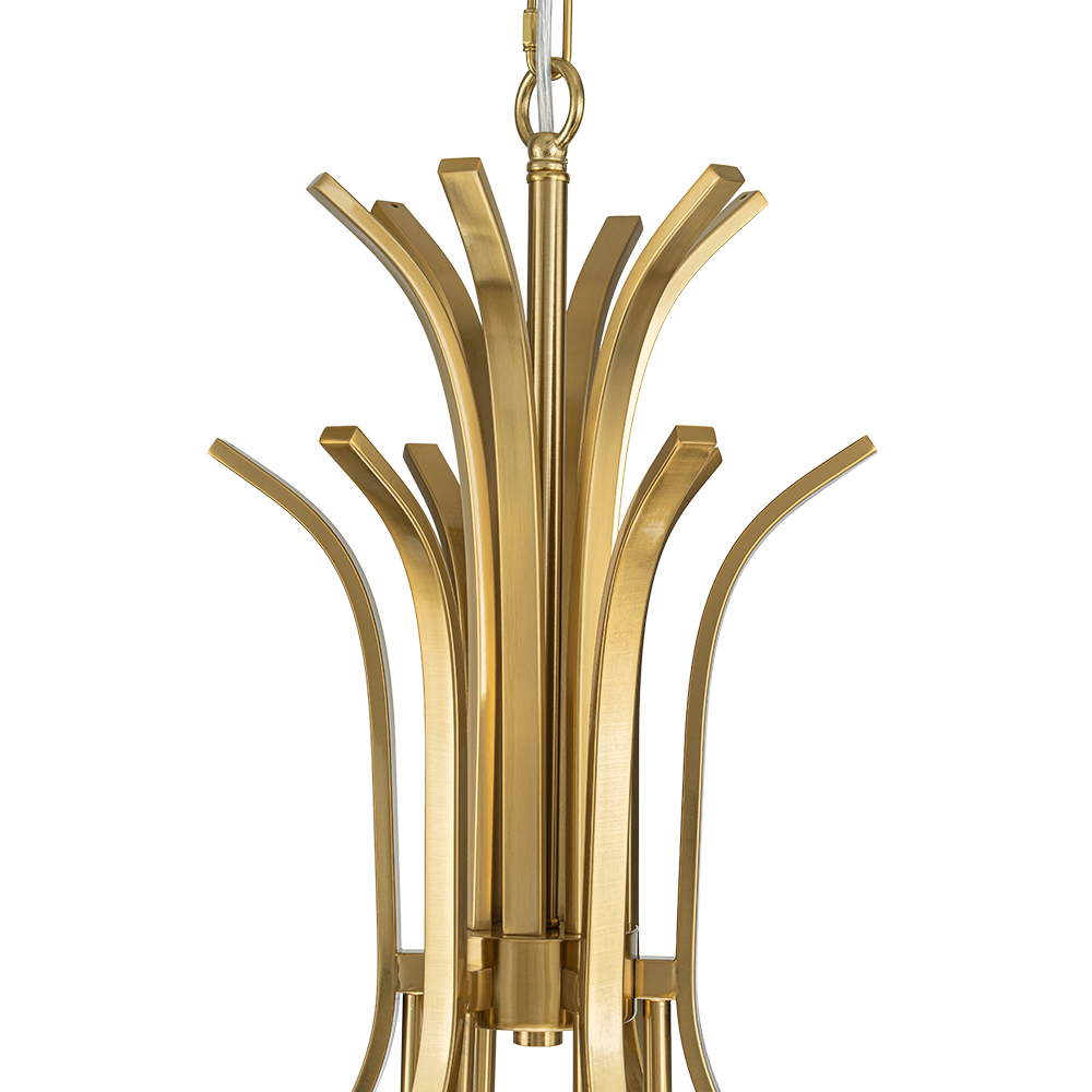 Chic Modern Empire Chandelier Sputnik Arms Hanging Light in Cylinder Shades for Living Room Kitchen Island