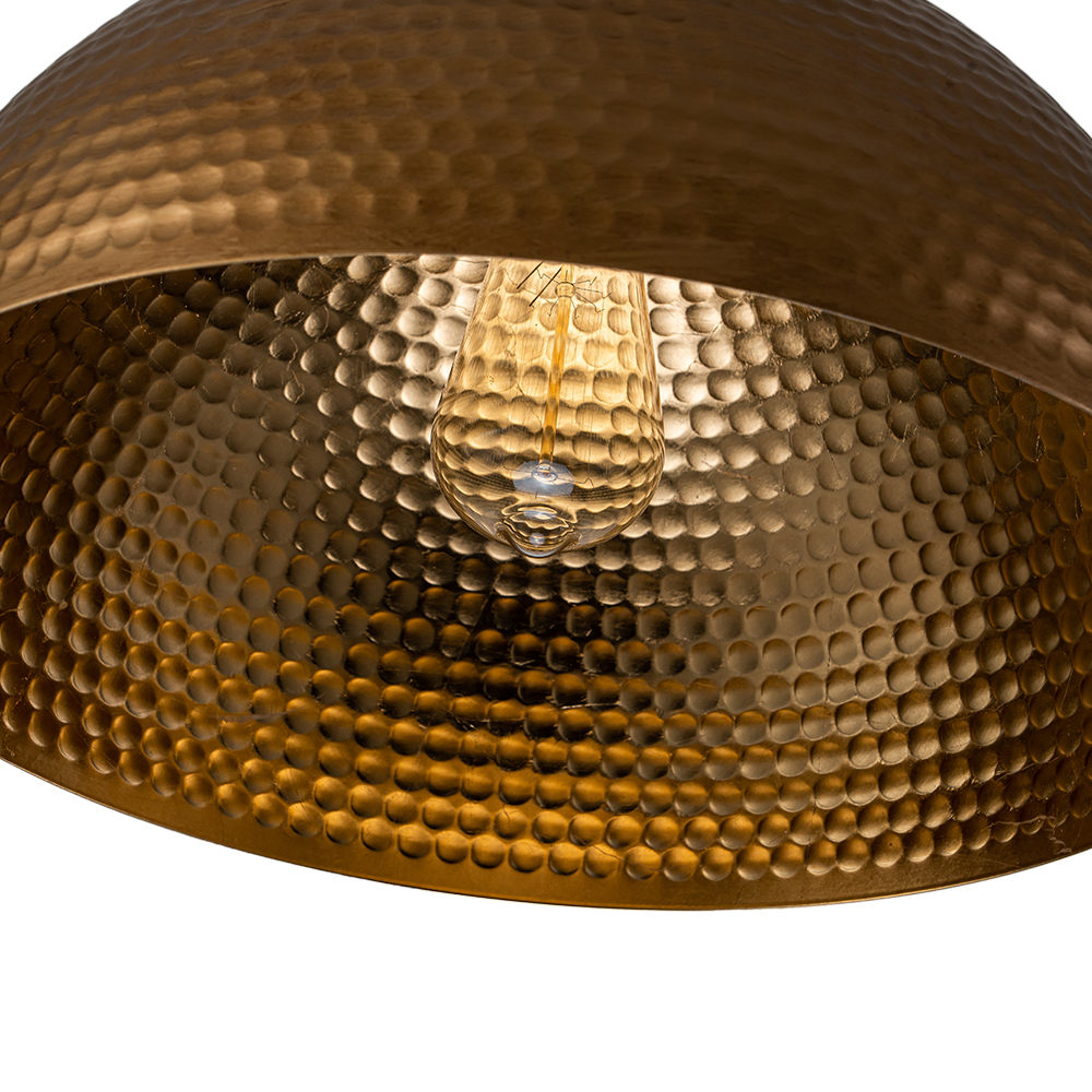 Modern Industrial Farmhouse One Light Dome Pendant Lighting Hammered Style Hanging Light for Kitchen Island Dining Room