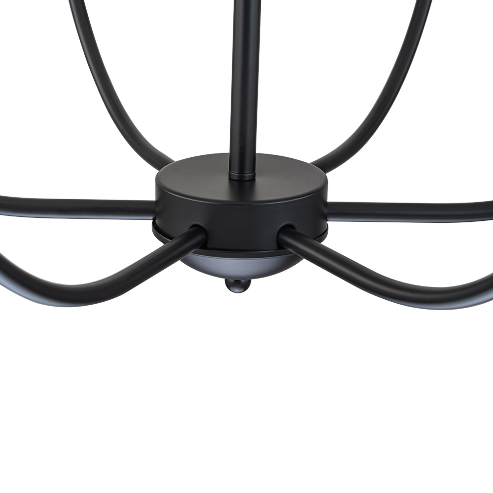 Modern Farmhouse Candle Style Empire Island Chandelier Curved Arms Hanging Light for Living Room/ Dining Room/ Restaurant
