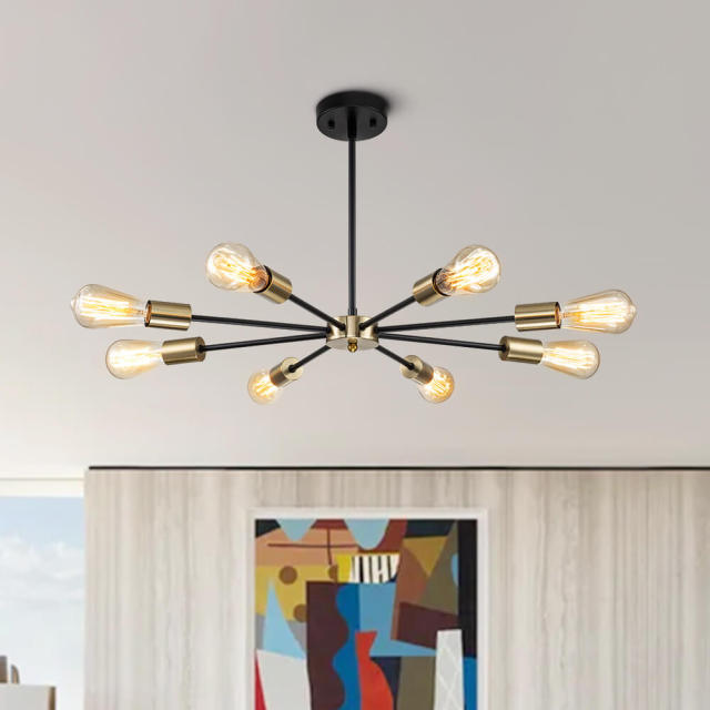 Contemporary Modern Adjustable Arms Sputnik Silhouette Chandelier for Restaurant/ Living Room/ Bedroom/ Dining Table