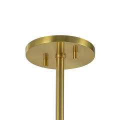 Modern Mid-Century Brass Sputnik Opal Globe Chandelier Light for Dining Room/ Living Room/ Bedroom
