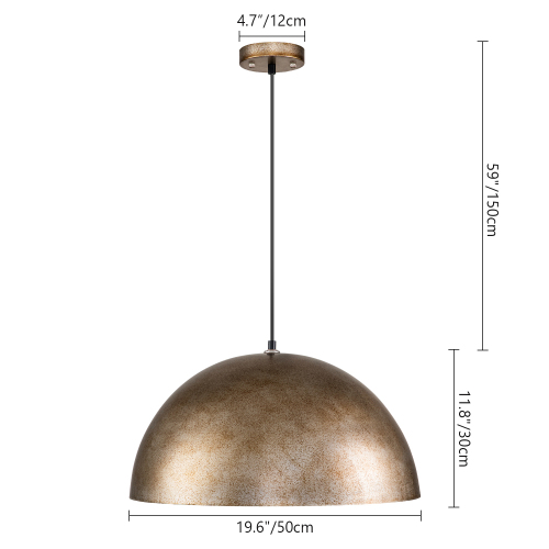 1 Light Dome Kitchen Island Pendant Light