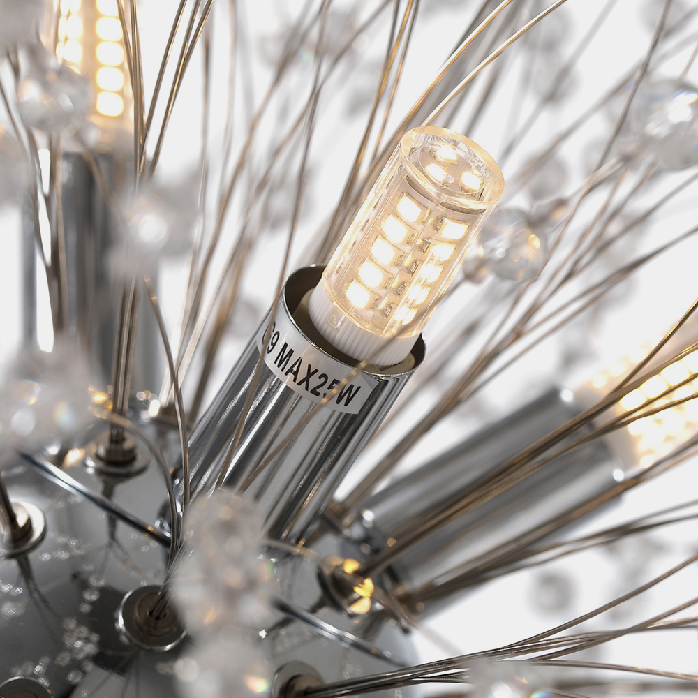 Contemporary 9/8 -Light Firework Modern Chandelier Lighting for Living Room Restaurant