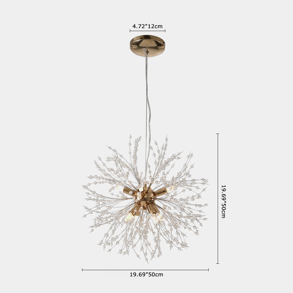 Contemporary 9/8 -Light Firework Modern Chandelier Lighting for Living Room Restaurant