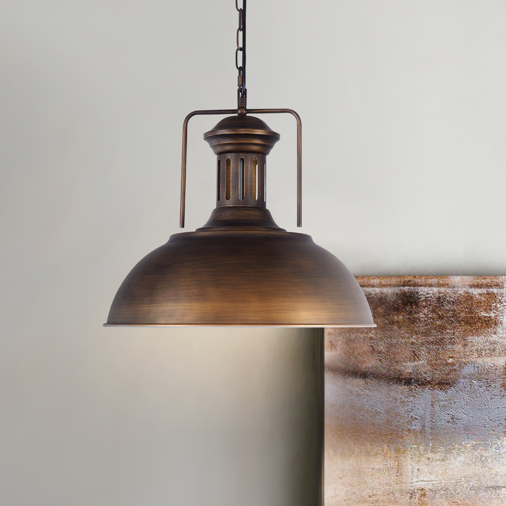 Industrial 1 Light Dome Kitchen Island Pendant Light