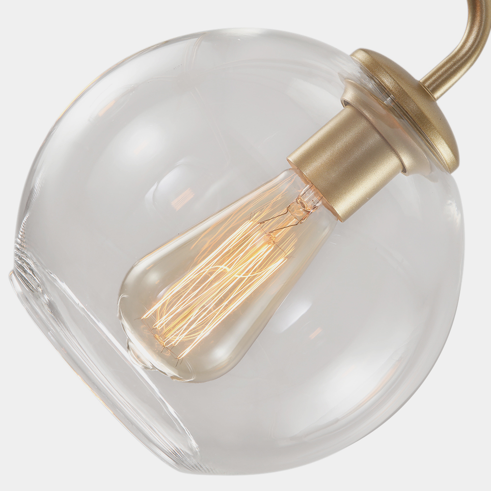 Modern Mid-Century 5-Lights Sputnik Glass Globe Chandelier for Dining Room/Living Room/Bedroom/Restaurant