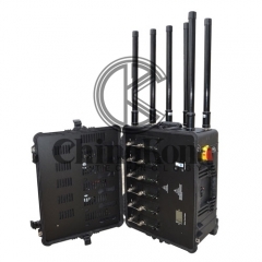 Portable High Power Bomb Jammer with Output Power 300W Mobile Phone 4GLTE WIFI Blocker Jamming up to 400m