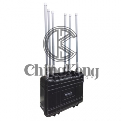 Dual antennas Handheld Jammer for 2G/3G/4G Jammer High Output Power 100W up to 100m Build-in Battery