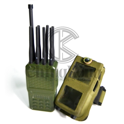 Handheld Wireless Signal Jammer of ABS shell, with Nylon Cover easily carry