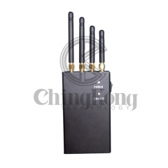 Mini Handheld 4 Antennas Cell Phone WIFI GPS Jammer, Block 2g/3G/4G or GPS WIFI Signals,