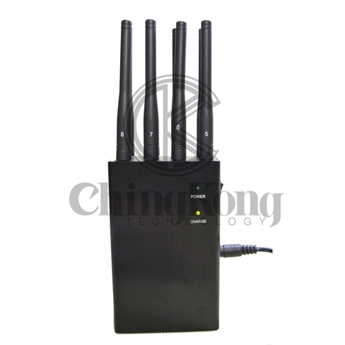8 Antennas Handheld Cell Phone Jammer, Blcok 2g/3G/4G and LOJACK GPS WIFI Signals
