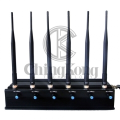 High Quality Mobile Phone Jammer 6 Antennas Adjustable with WIFI2.4G 5.8G or GPS...