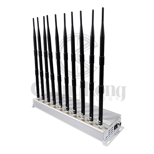 The Latest Indoor Using 10 antennas Mobile phone Signal Jammer For GSM 3G 4GLTE signal Block WIFI2.4G UHF/VHF Walkie-Talkie Signal Jammer