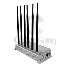 Low Price&Good Quality Mobile phone Signal Jammer with 6 Antennas GSM 3G 4GLTE signal Blocker WIFI2.4G Jammer