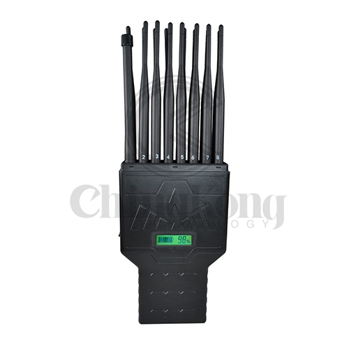 Unique 16 Antennas Portable 5GLTE Signal Jammer,All-in-one Wireless Signal Blocker,12Watt Jamming up to 20m