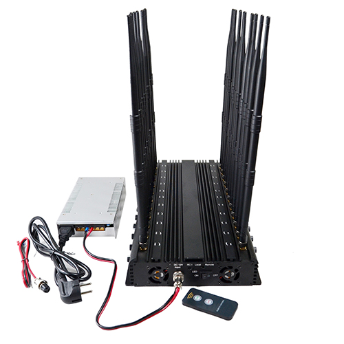 20 Antennas Wireless Signal Jammer For Full Bands 5GLTE 2G 3G 4G Wi-Fi GPS LOJACK Output Power 45Watt With Infrared Remote Control Turn ON /OFF Power