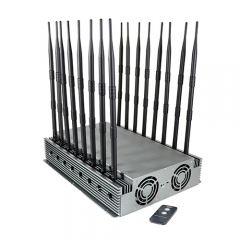 110W 16 Antennas Desktop 5G Jammer 80 Meters For 5GLTE 4G LORA Wi-Fi GPS LOJACK ...
