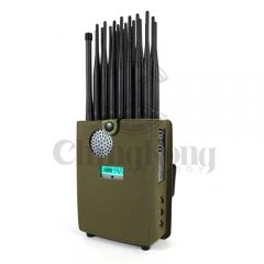 World First Handheld 24 Antennas Wireless Signal Jammer With LCD Display and Nyl...